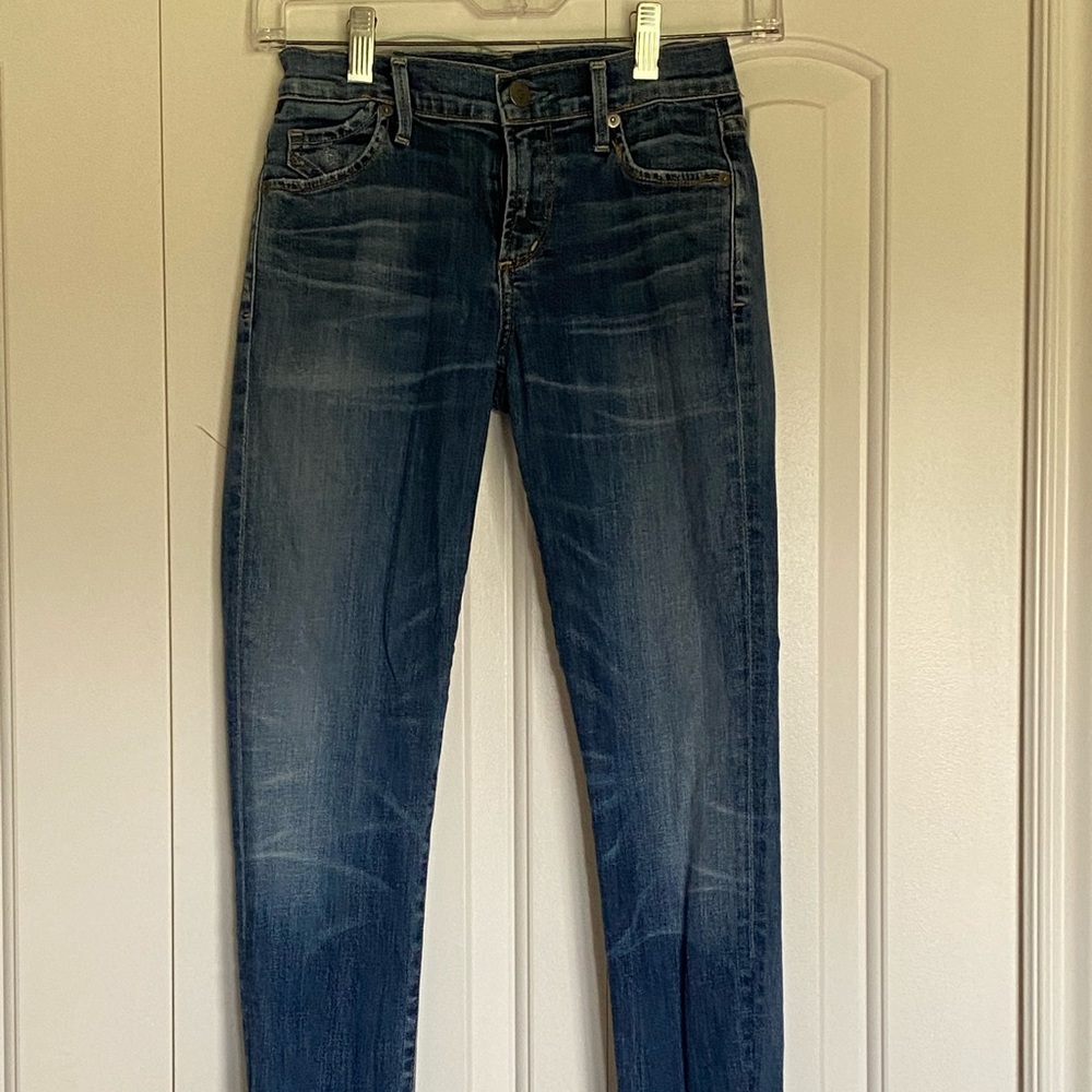 Designer high waisted stretch skinny